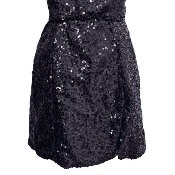 Lucy in the Sky Sequin Corset Mini Dress in Black Size Large - Picture 6 of 12